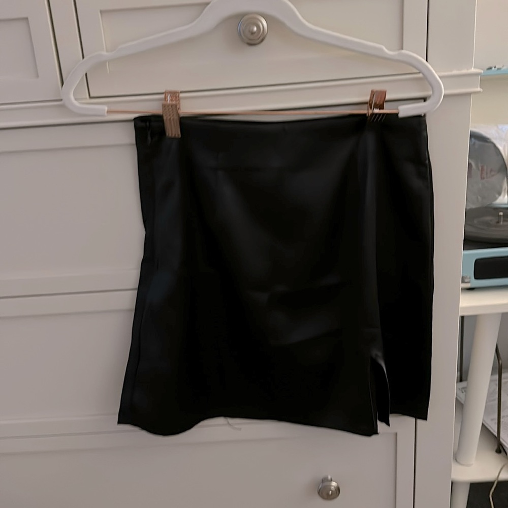 Silk mini skirt